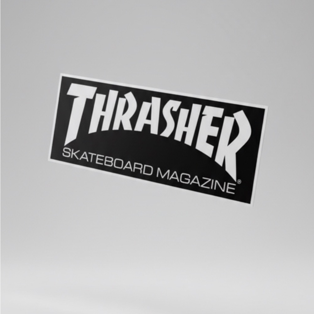 Sticker - Thrasher Skateboard Magazine - Black and White Logo